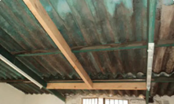 De esta manera, las vigas junto a las clavaderas, arman una cuadrícula en el techo para la membrana se pueda sujetar sin problemas.