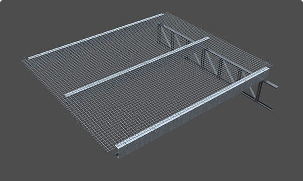 Sobre la estructura portante se deben disponer los rollos de RED 2x2 ISOLANT en el mismo sentido que la chapa. Los rollos de RED 2x2 ISOLANT deben tensarse y luego fijarse con tornillos autoperforantes. En la unión deben solaparse lateralmente entre 5 y 10 cm, sin necesidad de unirlos y/o pegarlos entre sí.